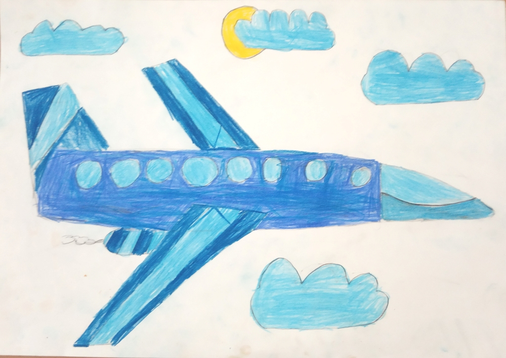 Рисунок Мири Марка, 8 лет, Я люблю летать с ИрАэро
